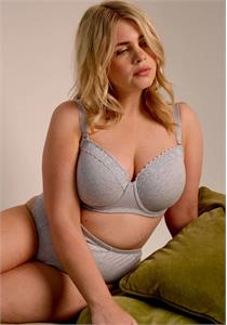 Oola Super Soft Cotton Moulded T-Shirt Bra Grey
